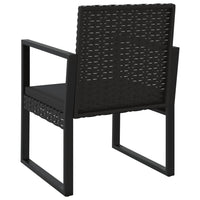 Thumbnail for 4-tlg. Garten-Lounge-Set mit Kissen Schwarz Poly Rattan