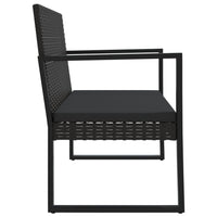 Thumbnail for 4-tlg. Garten-Lounge-Set mit Kissen Schwarz Poly Rattan