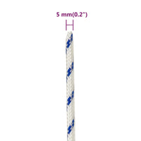 Thumbnail for Bootsseil Weiß 5 mm 500 m Polypropylen