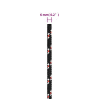 Thumbnail for Bootsseil Schwarz 6 mm 250 m Polypropylen