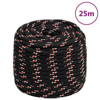 Thumbnail for Bootsseil Schwarz 16 mm 25 m Polypropylen