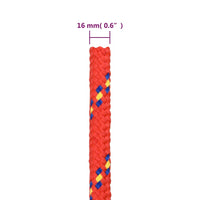 Thumbnail for Bootsseil Rot 16 mm 100 m Polypropylen