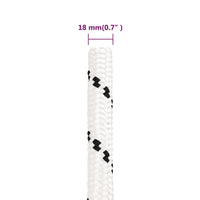 Thumbnail for Arbeitsseil Weiß 18 mm 100 m Polyester