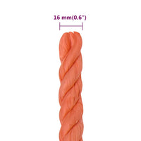 Thumbnail for Arbeitsseil Orange 16 mm 50 m Polypropylen