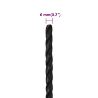 Thumbnail for Arbeitsseil Schwarz 6 mm 250 m Polypropylen