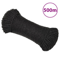 Thumbnail for Arbeitsseil Schwarz 8 mm 500 m Polypropylen