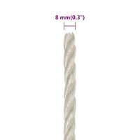 Thumbnail for Arbeitsseil Weiß 8 mm 500 m Polypropylen