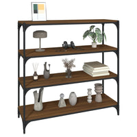 Thumbnail for Bücherregal Braun Eichen-Optik 100x33x100cm Holzwerkstoff Stahl