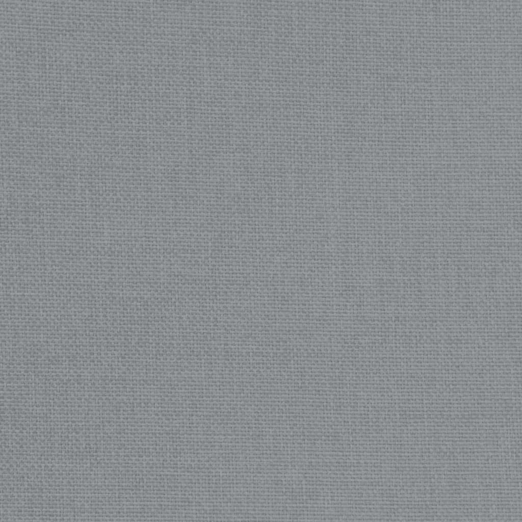 Clubsessel mit Fußhocker Hellgrau Stoff