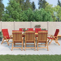 Thumbnail for Gartenstühle mit Auflagen 8 Stk. Massivholz Teak