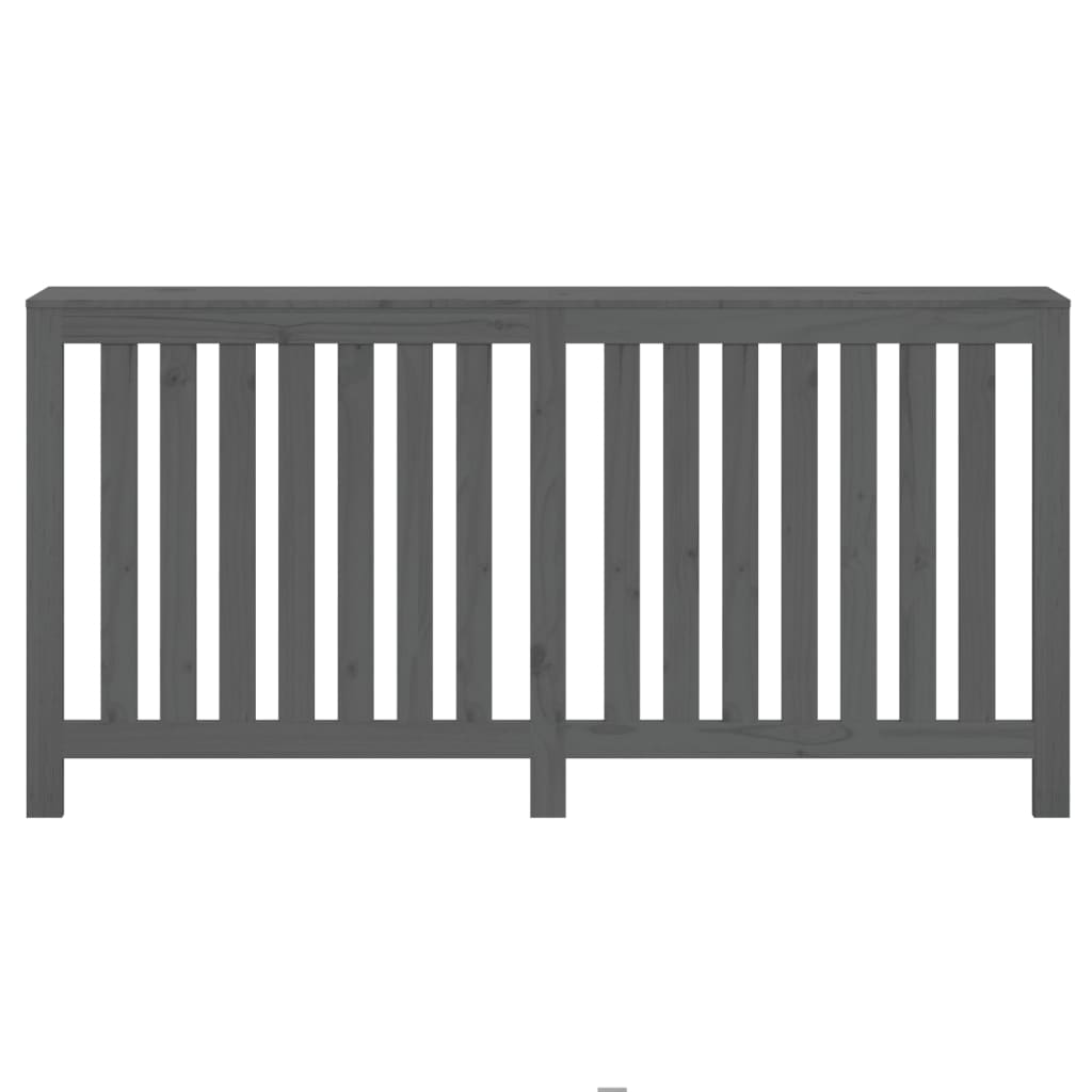 Heizkörperverkleidung Grau 169x19x84 cm Massivholz Kiefer