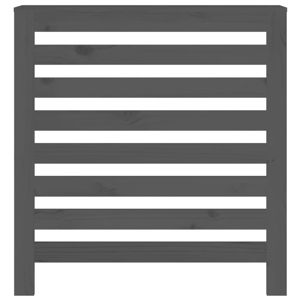 Heizkörperverkleidung Grau 79,5x19x84 cm Massivholz Kiefer