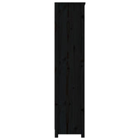 Thumbnail for Bücherregal Schwarz 80x35x154 cm Massivholz Kiefer