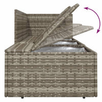 Thumbnail for 4-tlg. Garten-Lounge-Set mit Kissen Grau Poly Rattan