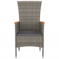 Thumbnail for Garten-Liegestühle mit Kissen 2 Stk. Grau Poly Rattan