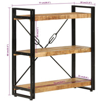 Thumbnail for Bücherregal 3 Fächer 77x30x80 cm Massivholz Mango und Eisen