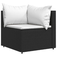 Thumbnail for Garten-Ecksofas mit Kissen 2 Stk. Schwarz Poly Rattan