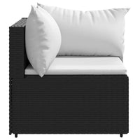 Thumbnail for Garten-Ecksofas mit Kissen 2 Stk. Schwarz Poly Rattan