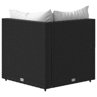 Thumbnail for Garten-Ecksofas mit Kissen 2 Stk. Schwarz Poly Rattan