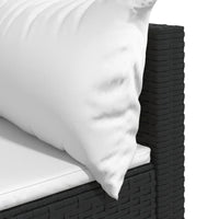Thumbnail for Garten-Ecksofas mit Kissen 2 Stk. Schwarz Poly Rattan