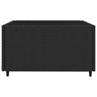 Thumbnail for 3-tlg. Garten-Lounge-Set mit Kissen Schwarz Poly Rattan