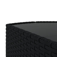 Thumbnail for 3-tlg. Garten-Lounge-Set mit Kissen Schwarz Poly Rattan