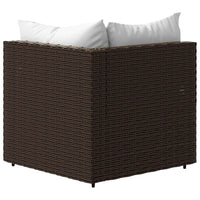Thumbnail for Garten-Ecksofa mit Kissen Braun Poly Rattan