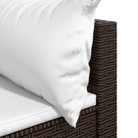 Thumbnail for 3-tlg. Garten-Lounge-Set mit Kissen Braun Poly Rattan