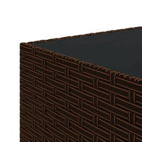 Thumbnail for 3-tlg. Garten-Lounge-Set mit Kissen Braun Poly Rattan