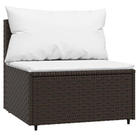 Thumbnail for 4-tlg. Garten-Lounge-Set mit Kissen Braun Poly Rattan
