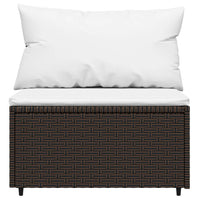 Thumbnail for 4-tlg. Garten-Lounge-Set mit Kissen Braun Poly Rattan