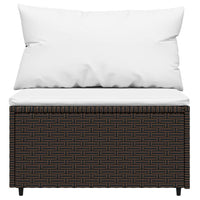 Thumbnail for 4-tlg. Garten-Lounge-Set mit Kissen Braun Poly Rattan