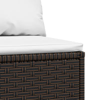 Thumbnail for Garten-Mittelsofa mit Kissen Braun Poly Rattan