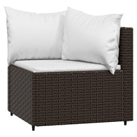Thumbnail for Garten-Ecksofas mit Kissen 2 Stk. Braun Poly Rattan