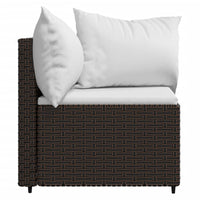 Thumbnail for Garten-Ecksofas mit Kissen 2 Stk. Braun Poly Rattan