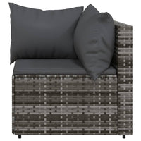 Thumbnail for Garten-Ecksofas mit Kissen 2 Stk. Grau Poly Rattan