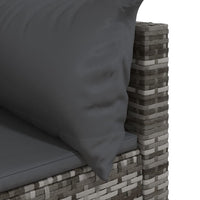 Thumbnail for Garten-Ecksofas mit Kissen 2 Stk. Grau Poly Rattan