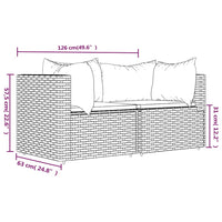 Thumbnail for Garten-Ecksofas mit Kissen 2 Stk. Grau Poly Rattan
