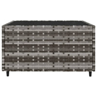 Thumbnail for 3-tlg. Garten-Lounge-Set mit Kissen Grau Poly Rattan