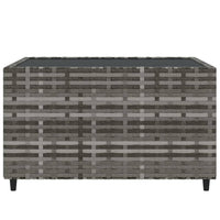 Thumbnail for 4-tlg. Garten-Lounge-Set mit Kissen Grau Poly Rattan