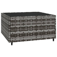 Thumbnail for 4-tlg. Garten-Lounge-Set mit Kissen Grau Poly Rattan