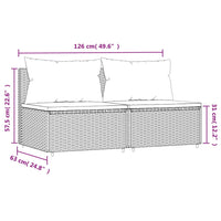Thumbnail for Garten-Mittelsofas mit Kissen 2 Stk. Grau Poly Rattan