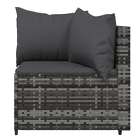 Thumbnail for Garten-Ecksofas mit Kissen 2 Stk. Grau Poly Rattan
