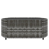 Thumbnail for 3-tlg. Garten-Lounge-Set mit Kissen Grau Poly Rattan