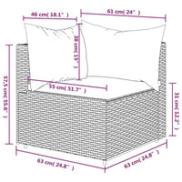 Thumbnail for Garten-Ecksofa mit Kissen Schwarz Poly Rattan