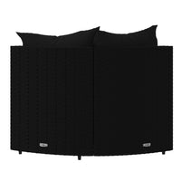 Thumbnail for Garten-Ecksofas mit Kissen 2 Stk. Schwarz Poly Rattan