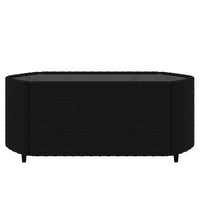 Thumbnail for 3-tlg. Garten-Lounge-Set mit Kissen Schwarz Poly Rattan