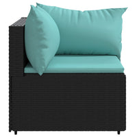 Thumbnail for Garten-Ecksofas mit Kissen 2 Stk. Schwarz Poly Rattan
