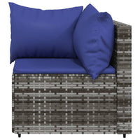 Thumbnail for Garten-Ecksofas mit Kissen 2 Stk. Grau Poly Rattan