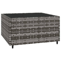Thumbnail for 4-tlg. Garten-Lounge-Set mit Kissen Grau Poly Rattan